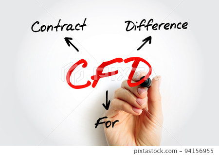 CFD Contract For Difference - financial contract that pays the differences in the settlement price, acronym text concept background CFD Contract For Difference - financial contract that pays the differences in the settlement price, acronym text concept background 94156955
