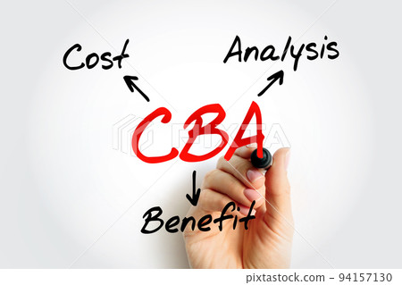 CBA - Cost-benefit Analysis acronym, business concept background CBA - Cost-benefit Analysis acronym, business concept background 94157130