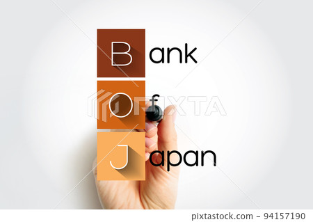 BOJ - Bank Of Japan acronym, business concept background BOJ - Bank Of Japan acronym, business concept background 94157190