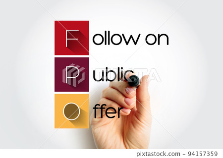 FPO - Follow on Public Offer acronym, business concept background 94157359
