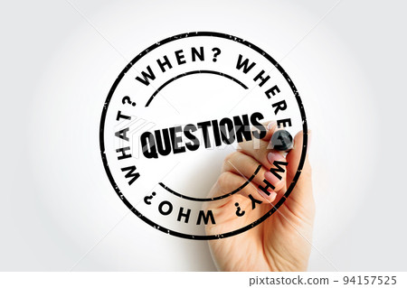 Questions whose answers are considered basic in information gathering or problem solving, concept background 94157525