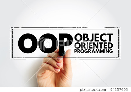 OOP Object-oriented programming - based on the concept of objects, which can contain data and code, acronym text stamp concept background OOP Object-oriented programming - based on the concept of objects, which can contain data and code, acronym text stamp concept background 94157603