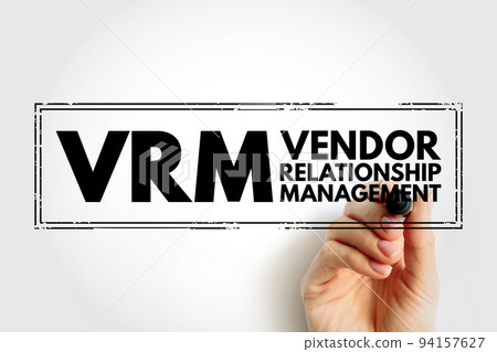 VRM - Vendor Relationship Management acronym, business concept background 94157627