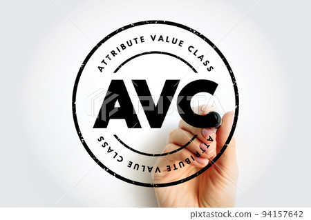 AVC - Attribute Value Class acronym, technology concept background AVC - Attribute Value Class acronym, technology concept background 94157642