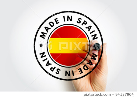 Made in Spain text emblem badge, concept background 94157904