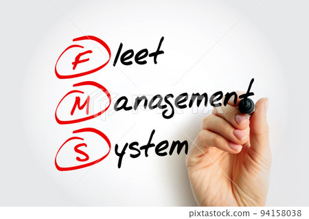 FMS - Fleet Management System acronymi with marker, business concept background 94158038