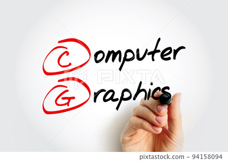 CG - Computer Graphics are methods for digitally synthesizing and manipulating visual content, acronym concept background CG - Computer Graphics are methods for digitally synthesizing and manipulating visual content, acronym concept background 94158094