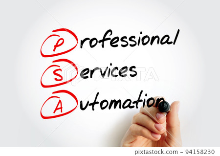 PSA - Professional Services Automation acronym, technology concept background 94158230
