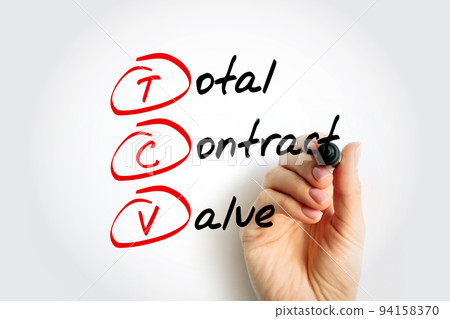 TCV Total Contract Value - potential revenue associated with the contract and estimated at the commencement of the contract, acronym text with marker TCV Total Contract Value - potential revenue associated with the contract and estimated at the commencement of the contract, acronym text with marker 94158370