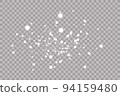 Falling snow on a transparent background. 94159480