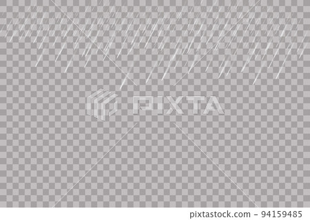 Rain transparent template background. Falling water drops texture. Nature rainfall on transparent background. Rain transparent template background. Falling water drops texture. Nature rainfall on transparent background. 94159485