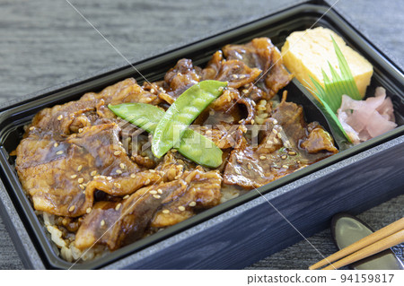 Delicious Iberian Pork Grilled Meat Heavy Bento 94159817