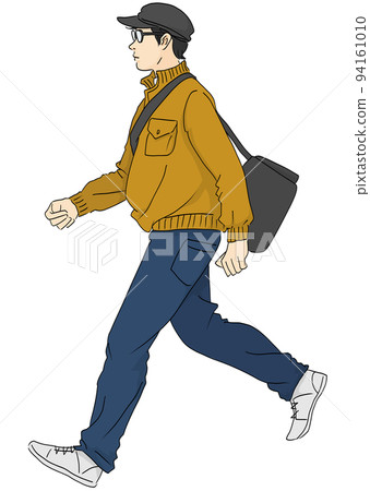 Illustration of a young man walking 94161010