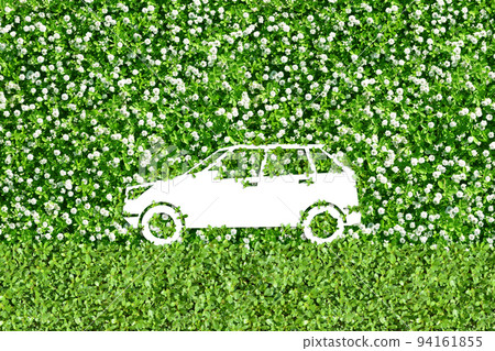 Life thinking about future energy, paper art with the image of an eco-car Life thinking about future energy, paper art with the image of an eco-car 94161855