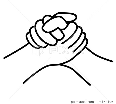 Image illustration material shaking hands firmly 94162196