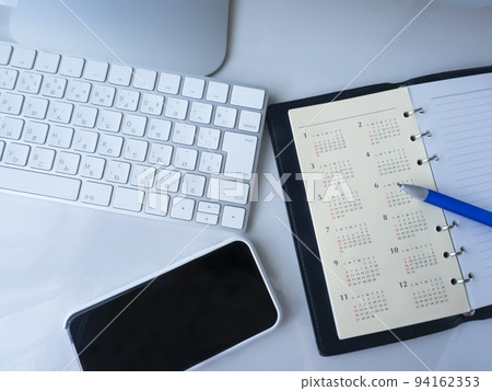 Business image of calendar, notebook, personal computer, smartphone 94162353