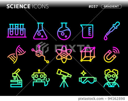 Gradient style icon set related to science_037 Gradient style icon set related to science_037 94162898