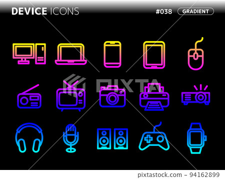 Gradient style icon set related to devices_038 Gradient style icon set related to devices_038 94162899