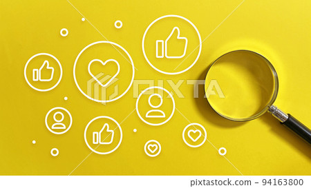 Like follower analysis background material 94163800