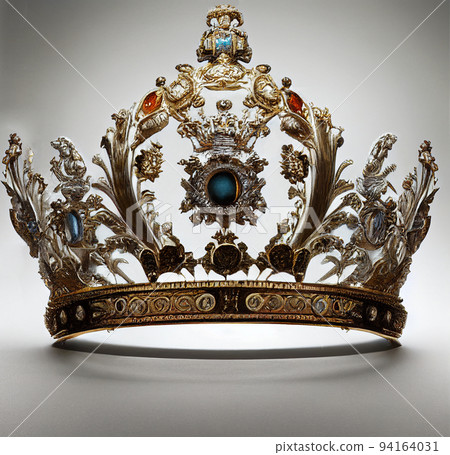 Royal crown with jewellery stones Royal crown with jewellery stones 94164031