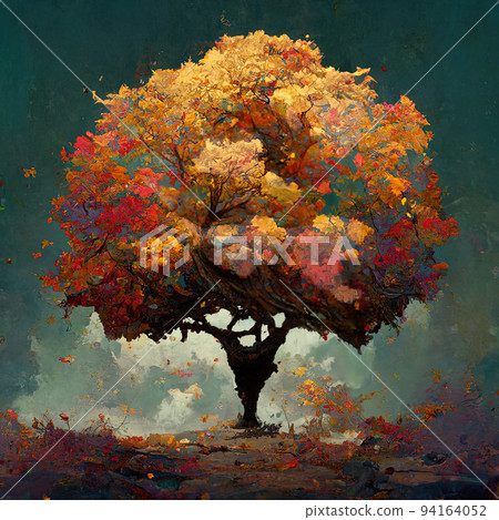 Vibrant fall foliage 94164052