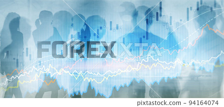 Forex exchange. Financial technology concept. Fintech. Online banking Forex exchange. Financial technology concept. Fintech. Online banking 94164074