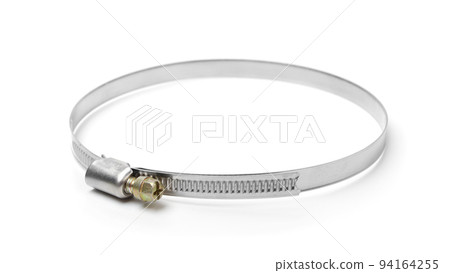 Hose clamps isolated on white. Hose clamps isolated on white. 94164255