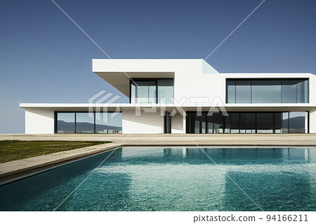 Hillside Contemporary Villa with a Swimming Pool 94166211