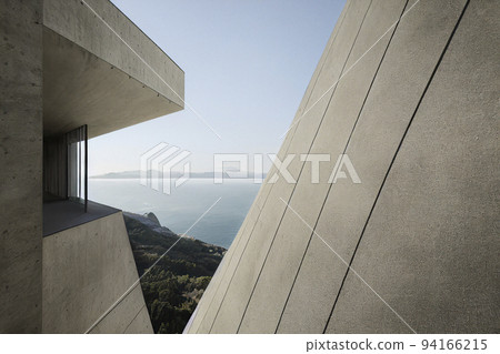 Cliffside Brutalist Style Villa Overlooking the Ocean Cliffside Brutalist Style Villa Overlooking the Ocean 94166215
