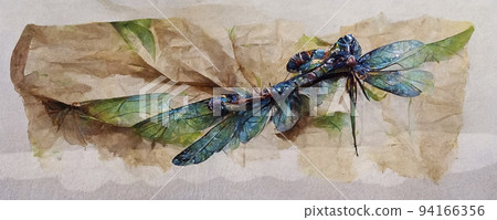 dragonfly watercolor multicolored splashes. Bright Watercolor Illustration of Colorfull Dragonfly. Hand Drawn Image of Insect. logo, card, drawing. Set with a dragonfly. dragonfly watercolor multicolored splashes. Bright Watercolor Illustration of Colorfull Dragonfly. Hand Drawn Image of Insect. logo, card, drawing. Set with a dragonfly. 94166356