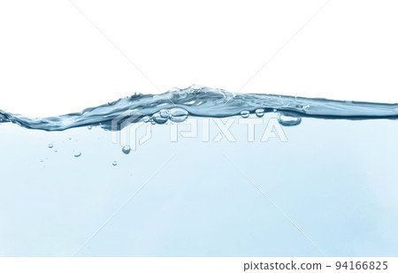 Beautiful clear water wave isolated on white 94166825