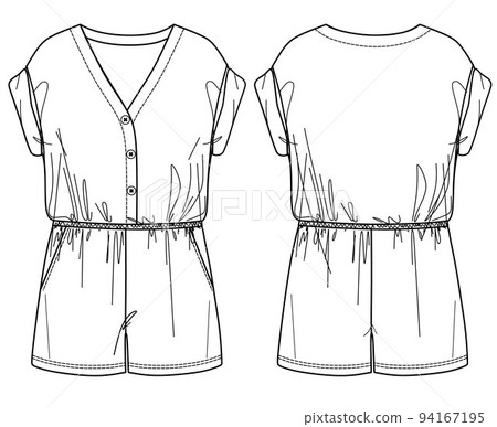 Basketball shorts jersey design flat sketch Vector Image