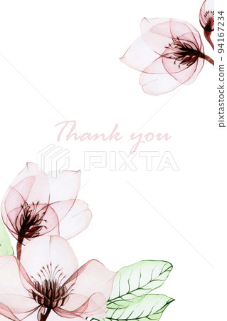 watercolor frame with transparent flowers of pastel colors, pink and green. rectangular greeting card, wedding invitation design. vintage design, realistic transparent flowers watercolor frame with transparent flowers of pastel colors, pink and green. rectangular greeting card, wedding invitation design. vintage design, realistic transparent flowers 94167234