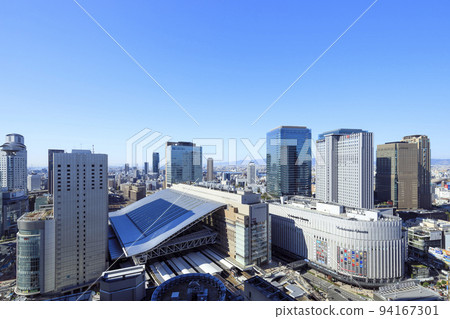 Umeda, Kita Ward, Osaka City Osaka Station under the blue sky Umeda, Kita Ward, Osaka City Osaka Station under the blue sky 94167301