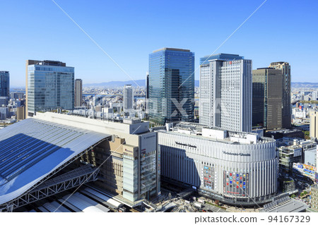 Umeda, Kita Ward, Osaka City Osaka Station under the blue sky 94167329