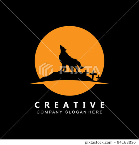 halloween bat and haunted house logo template vector icon halloween bat and haunted house logo template vector icon 94168850