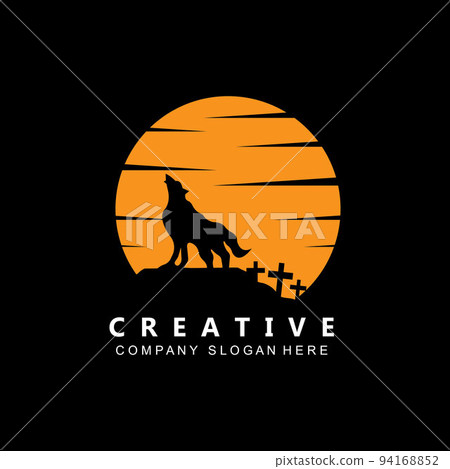 halloween bat and haunted house logo template vector icon halloween bat and haunted house logo template vector icon 94168852