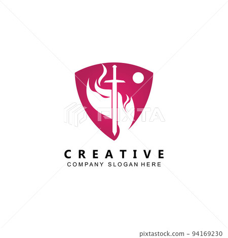 cutting tool war sword logo vector symbol 94169230