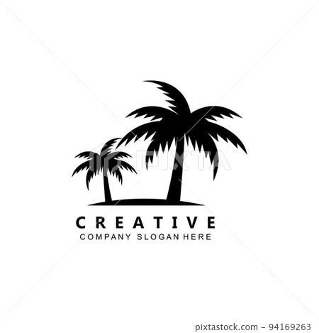 coconut tree logo vector symbol on the beach coconut tree logo vector symbol on the beach 94169263