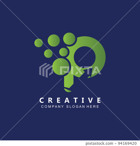 simple letter P logo symbol icon vector 94169420