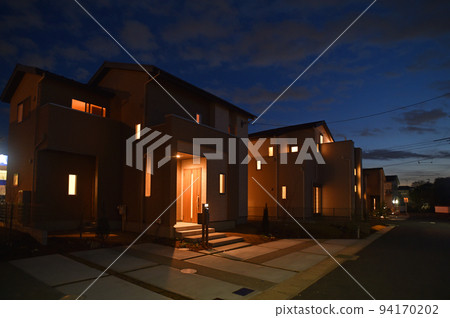 小區夜景黃昏小區 94170202