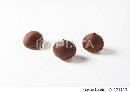 chestnuts on white background chestnuts on white background 94171135