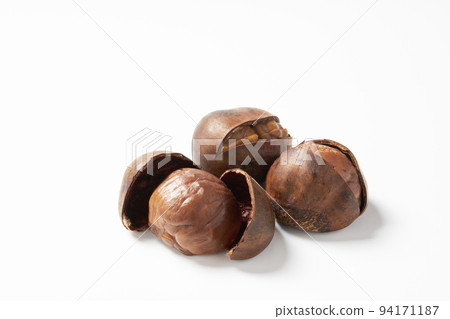 白色背景上的栗子 94171187