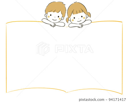 Cute children's picture book frame (girls and boys) 94171417