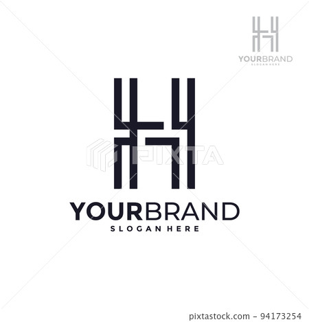 Abstract letter H logo design template 94173254