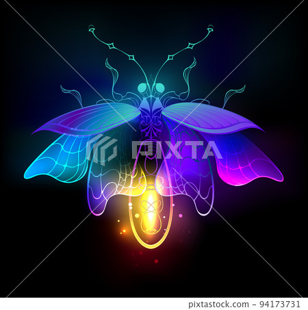 Neon firefly - Stock Illustration [94173731] - PIXTA