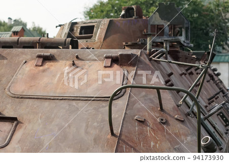 Destroyed military equipment of the Russian army in the war with Ukraine. Destroyed military equipment of the Russian army in the war with Ukraine. 94173930
