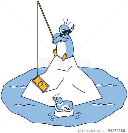 Penguin phishing for money Penguin phishing for money 94174286