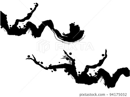 松樹盆景手寫毛筆插圖 94175032