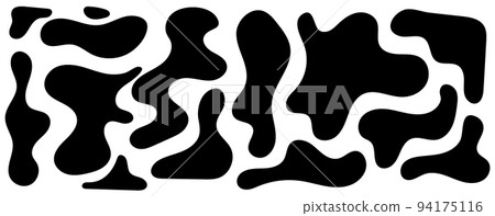 Irregular blob, set of abstract organic shapes. Abstract irregular random blobs. Simple liquid amorphous splodge. Trendy minimal designs for presentations, banners, posters and flyers. Irregular blob, set of abstract organic shapes. Abstract irregular random blobs. Simple liquid amorphous splodge. Trendy minimal designs for presentations, banners, posters and flyers. 94175116